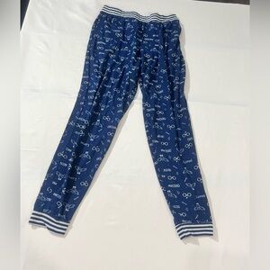 Kids Blue Patterned Joggers